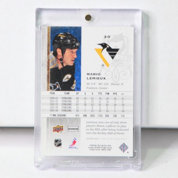Mario Lemieux Upper Deck THE CUP HOCKEY 2008/09 Card #30 229/249 Penguins - Picture 2 of 4